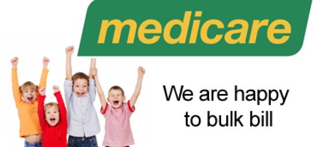 Medicare - we are happy to bulk bill